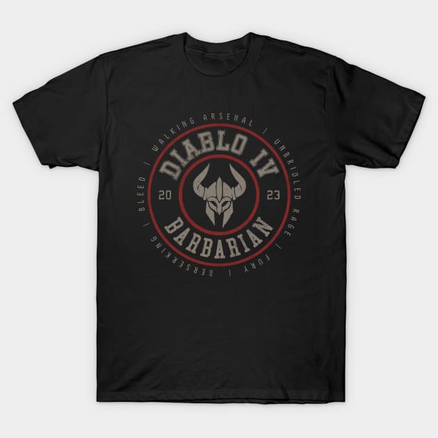 Diablo IV Barbarian T-Shirt by StebopDesigns